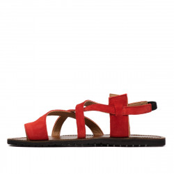 Sandale dama 5076 rosu corai velur