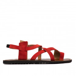 Sandale dama 5076 rosu corai velur