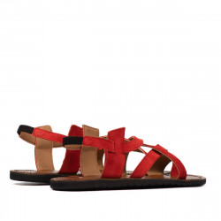 Sandale dama 5076 rosu corai velur