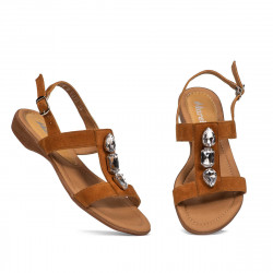 Sandale dama 5073 camel velur