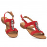Sandale dama 5073 rosu velur