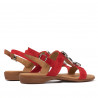 Sandale dama 5073 rosu velur