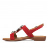 Sandale dama 5073 rosu velur