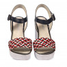 Sandale dama 5080 indigo combinat