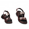 Sandale dama 5075 gri sidef+rosu