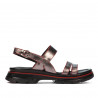 Sandale dama 5075 gri sidef+rosu
