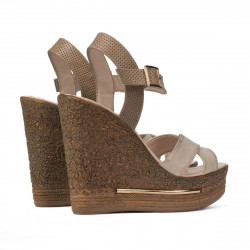 Sandale dama 5078 bej+auriu