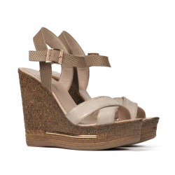 Sandale dama 5078 bej+auriu
