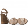 Sandale dama 5078 bej+auriu