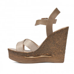 Sandale dama 5078 bej+auriu