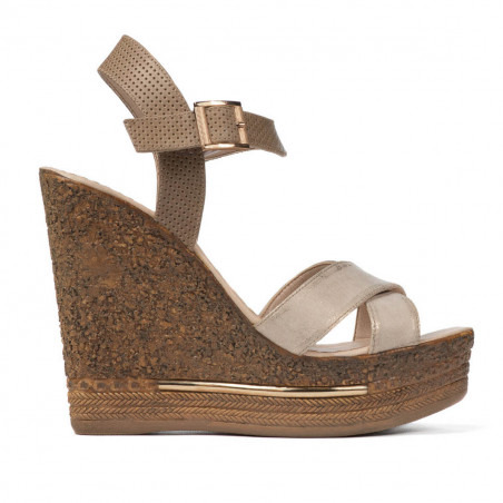 Sandale dama 5078 bej+auriu