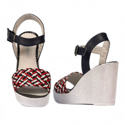 Sandale dama 5080-1 indigo combinat