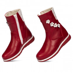 Cizme copii mici 107c rosu combinat