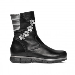Cizme copii mici 107c negru combinat