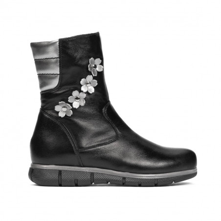 Cizme copii mici 107c negru combinat