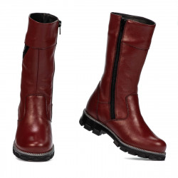 Cizme copii 3026 visiniu combinat