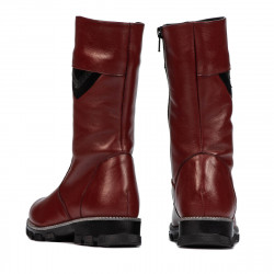 Cizme copii 3026 visiniu combinat