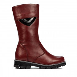 Cizme copii 3026 visiniu combinat