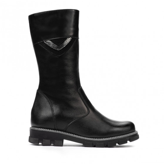 Cizme copii 3026 negru combinat Cizme copii 3026 negru combinat