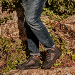 Férfi bakancs 4128 tuxon kaki kombinált