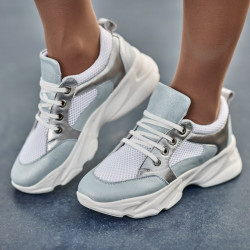 Pantofi sport dama 6038 bleu sidef combinat