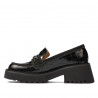 Pantofi casual dama 6041 croco negru combinat