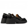 Pantofi casual dama 6041 croco negru combinat