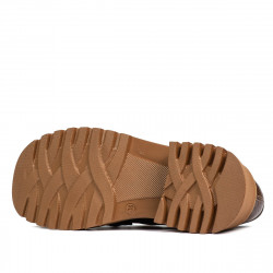 Pantofi casual dama 6041 croco maro combinat
