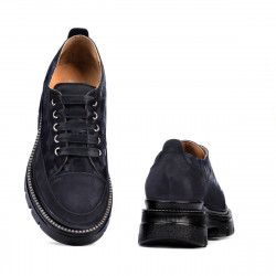 Pantofi casual dama 6043 indigo velur combinat