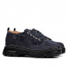 Pantofi casual dama 6043 indigo velur combinat