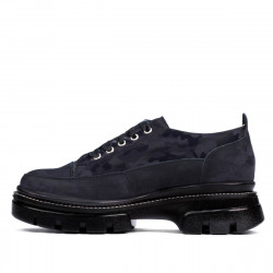 Pantofi casual dama 6043 indigo velur combinat