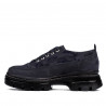 Pantofi casual dama 6043 indigo velur combinat