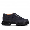 Pantofi casual dama 6043 indigo velur combinat