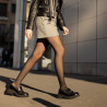 Pantofi casual dama 6041 croco negru combinat