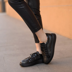 Casual/sport cipő 6035 fekete kombinált