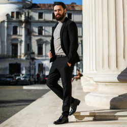 Pantofi eleganti barbati 908 negru lifestyle