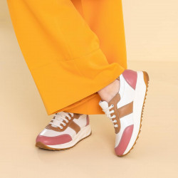 Pantofi sport dama 6030 roz+alb