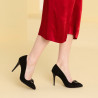 Pantofi eleganti dama 1279 negru antilopa