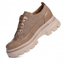 Pantofi casual dama 6043 capucino combinat