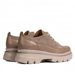 Női alkalmi cipő 6043 capuccinó kombinált