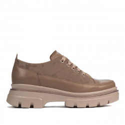 Pantofi casual dama 6043 capucino combinat