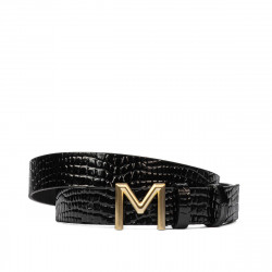 Curea dama 13m croco negru lucios