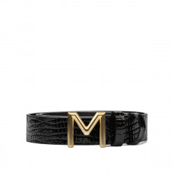 Curea dama 13m croco negru lucios