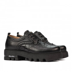 Pantofi casual dama 6047 negru combinat