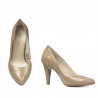 Elegáns női cipők 1234 lakk beige