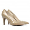 Elegáns női cipők 1234 lakk beige