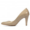 Elegáns női cipők 1234 lakk beige