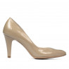 Elegáns női cipők 1234 lakk beige