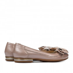 Női balerina 6050 poros rózsaszín kombinált