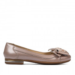 Női balerina 6050 poros rózsaszín kombinált